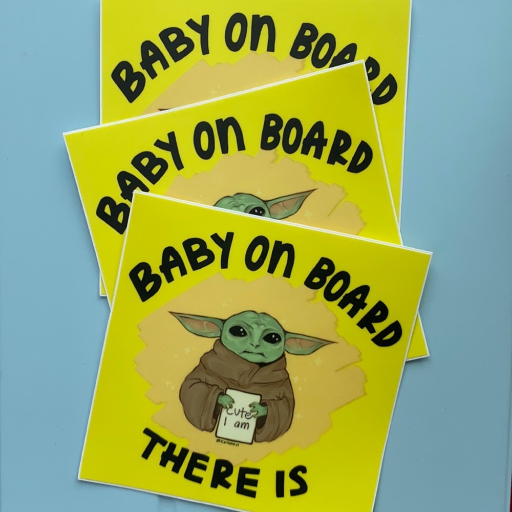 Baby on board car stickers